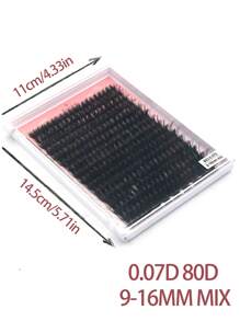 Lash Cluster Faux Mink Fluffy Eyelash Clusters Thick Wispy Lash Extensions 320PCS Individual Lashes DIY Eyelash Extension D Curl Cluster Lashes Pack (80D; 9-16MM) - Black - View 5