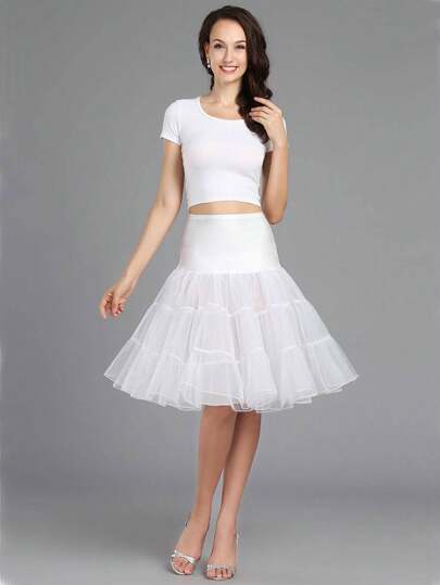 XKTRXF 复古无骨婚纱薄纱裙，搭配彩色衬裙和薄纱蓬蓬裙。情人节配饰