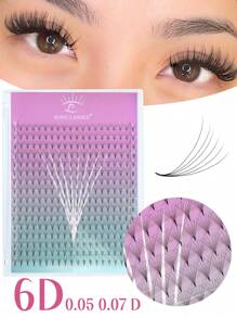 SONG LASHES Mega Tray 6D Premade Fans Eyelash Extensions For Salon Pointy Base Sharp Thin Rootlash Clusters,Eyelash Clusters,Individual Eyelashes,Lashes,Fake Lashes - D - 查看 2