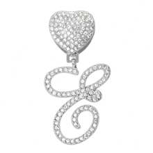 13 毫米银色链式脚链，女式草书吊坠，迈阿密链式脚链，女式嘻哈冰雪字母链式脚链详细图片按字母顺序排列在末尾 - 銀色 - 查看 37