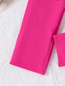 Ensemble de 2 pièces pour filles préadolescentes : T-shirt à manches courtes imprimé motif floral et shorts de sport