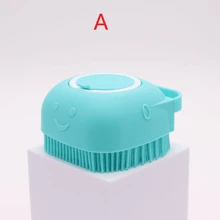 Soft Silicone Massage Pet Grooming Brush, Bathing Brush, Cleaning Tool Comb, Cat Dog Cleaning & Grooming Supplies, Pet Accessories, Shampoo Massage Brush, Puppy Kitten Massage Comb, Grooming Bathing Brush, Soft Bristle Dog Brush - Multicolor - View 9