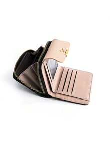 Nouveau portefeuille court pour dames Ins marée féminine Style japonais Style frais Porte-monnaie haut de gamme Portefeuille féminin simple pour étudiante multiple fentes pour cartes rabattable