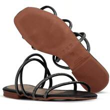 Women Flat Sandals - 黑色 - 查看 1