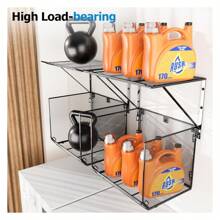 2 Pack Laundry Room Shelves Organization And Storage,Wall Mounted Clothes Drying Rack With Wire Mesh Basket Over Washer And Dryer,Large Capacity Floating Wall Shelf For Bathroom,Kitchen,Storeroom