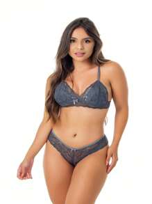 Women Sexy Lingerie Sets - 紫丁香色 - 查看 1