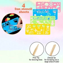 Un set di carte arcobaleno grattare, Blocco Note nero artigianale per graffiare, e modello di penna di scrittura in legno, ottimo per regali fai-da-te per bambini