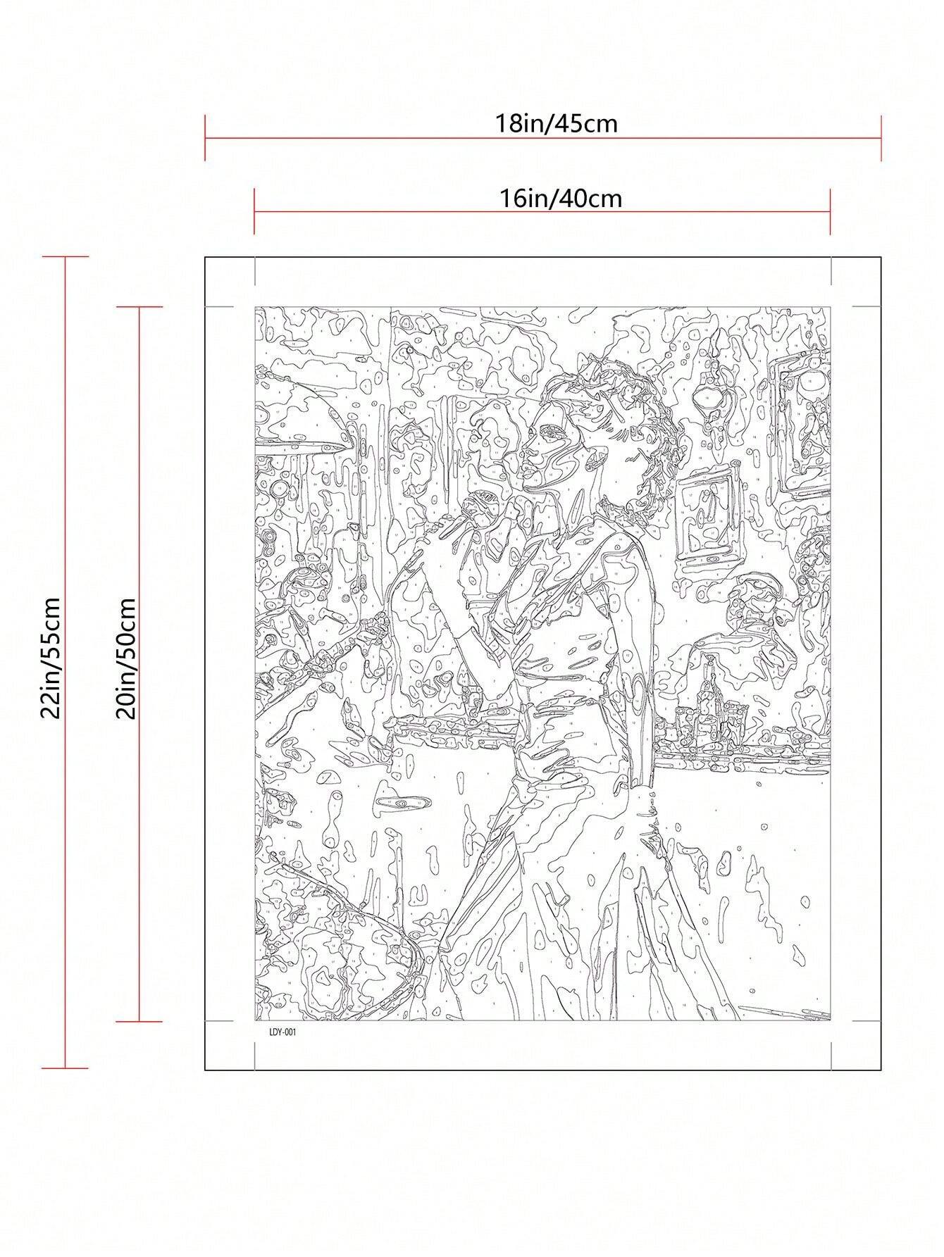 Adult Digital Oil Painting, Classical Red Woman Singing Painting Kit