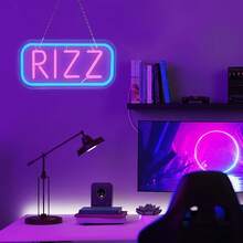 RIZZ Backlit LED Neon Light Sign - Multicolor - View 8
