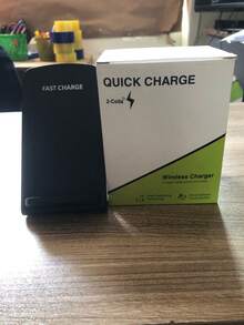 Estación de Carga Inalámbrica Rápida Wireless Charger - Negro - Ver 4