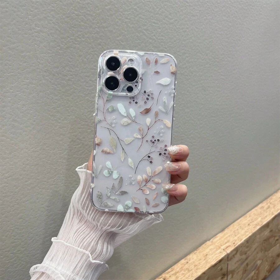 Y2k 1pc Clear Air Cushion Anti-Drop TPU Phone Case With Cartoon Pattern, Compatible With Apple And Samsung Models - Multicolor - View 1