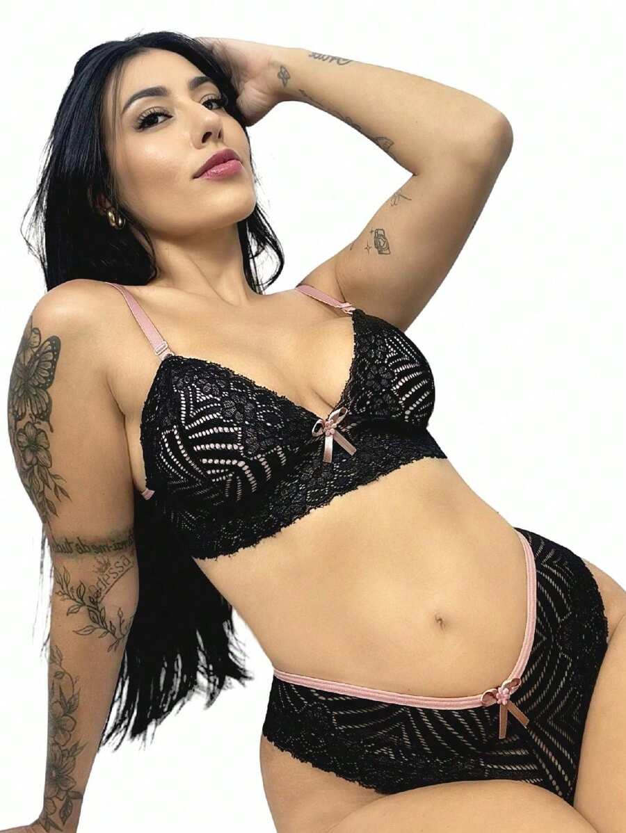 Women Sexy Lingerie Sets - Negro - Ver 1