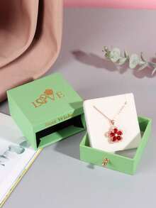 One Cute Jewelry Box For Earrings And Rings, Creative Organizer Package For Jewelry And Accessories - Green - View 5