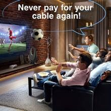 Amplified Indoor Digital TV Antenna  Best Powerful Amplifier, Support  4K Full HD Smart And Older Tvs With 16ft Coaxial Cable - Black - View 4