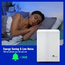 WANAI DEMULLER Deep Freezer Chest 3.5 Cubic Feet Freezers With Temperature Display Panel Mini Freezer With Removable Basket Suitable For Apartment Garage Dorm BLACK - 白色 - 查看 7