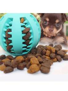 1pc Pet Chew Toy, Cotton Rope Snack Dispensing Ball For Dog Teeth Cleaning & Training, Random Color - Multicolor - View 2