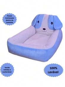 Pet Bed & Crate Mat - Blue and White - View 2