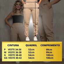 Women Sweater Pants - 米色 - 查看 3