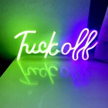 1pc Neon Sign Light - Fuckoff, 13.7x5.8in (About 35x14.8cm), Usb/Battery Powered Led Neon Light, Pink Wall Decor For Bedroom, Room, Valentine's Day Party, Birthday, Wedding, Home, Christmas Decoration - Multicolor - View 21