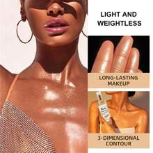 女用亮澤按摩閃爍身體油含閃粉100毫升 - 金色 - 查看 2