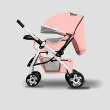 Carriola De Bebé Ultra Premium Plegable - Rosa - Ver 2