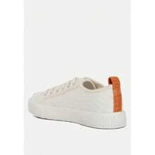 Sway Chunky Sole Knitted Textile Sneakers - Màu be - Xem 3