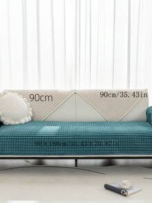 加厚冬季絨面沙發坐墊，簡約北歐風格，多功能通用組合沙發套，防滑坐墊 - 米黃色 - 查看 2