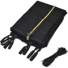 Red de reemplazo para interior de trampolín de 8 pies para 6 postes rectos de marco redondo, red de trampolín transpirable y resistente a la intemperie con correas ajustables (solo red), adecuada para juegos de fiesta de adultos en Halloween/Navidad/Acción de Gracias
