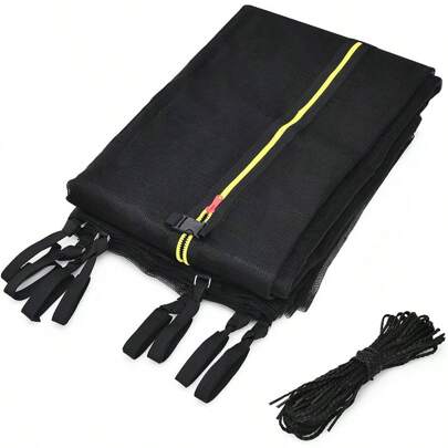 8FT Trampoline Replacement Inside Enclosure Net For 6 Straight Poles Round Frame Trampolines, Breathable And Weather-Resistant Trampoline Net With Adjustable Straps (Net Only),Adult Party Games Suitable For Halloween/Christmas/Thanksgiving