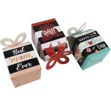 5pcs Mother\ Day Gift Boxes Blessing Mom Thank You Gift Box Mom\ Festival Birthday Party Gift Box Candy Chocolate Decorative Paper Box - Red - View 5
