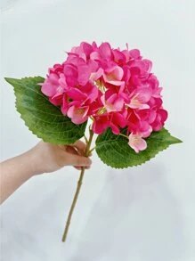 1支/2支/4支人造绣球花束，DIY生日派对装饰，婚礼花篮，新娘捧花，家居装饰，餐厅，卧室，窗台，花瓶装饰，情人节，新年装饰，户外花园，情人节礼物，毕业礼物 - 玫紅色 - 查看 4