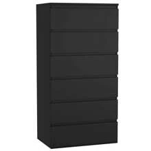 Furchen Chest Of Drawers,6 Drawers Storage Cabinet Floor Tower Cupboard For Bedroom Living Room 60x40x119cm Shipping In 2 Packages - Black - View 7