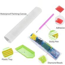 1pc 30 * 40cm Kit di pittura a diamante FAI DA TE senza cornice, 5D mosaico diamanti rotondi in acrilico castello di diamanti artificiale. Ricamo a Croce e a mano pittura a diamanti completa, Pittura a diamanti Art Craft Wall Decor, design completo per trapano a diamante, rendendo l\"immagine più delicata e tridimensionale. Durante il processo di creazione, basta attaccare i diamanti alla tela in base ai numeri e ai colori del modello.