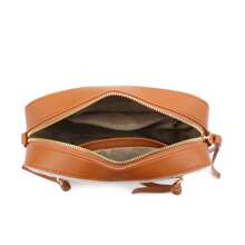 Small Crossbody Purse Multipocket Purse Matching With Contrast Color - Camel - View 2