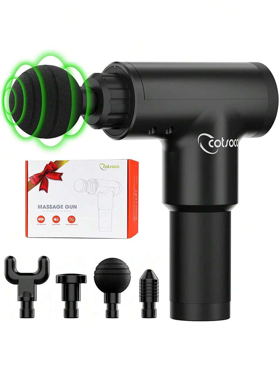 Cotsoco Fascial Muscle Massage Gun, 6 Speeds Cordless Handheld Deep Tissue Neck Back & Muscle Massager Gun