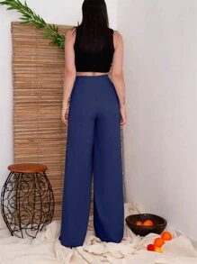 Women Pants - Màu xanh hải quân - Xem 2