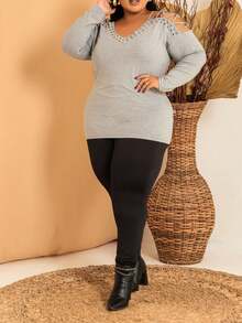 Plus Size Tank Tops & Camis - Xám - Xem 8
