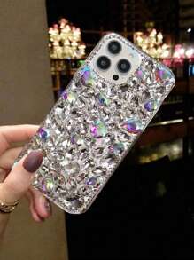 Ốp lưng điện thoại mùa hè sang trọng đính đá pha lê lấp lánh, tương thích với iPhone 15, 14, 13, 12, 11 Plus Pro Max, Galaxy S24 Ultra, S24+, S25, S23 Ultra, S23+, S23. Ốp bảo vệ toàn diện, phiên bản quốc tế, không phải phiên bản nội địa. - Nhiều màu - Xem 2