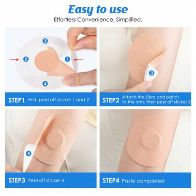 YOUSHARES Freestyle Libre 2 Sensor Covers Waterproof - 20 Packs Glucose Monitor Patch, Adhesive Patches, Skin Friendly CGM Sensor Patchs (Beige)