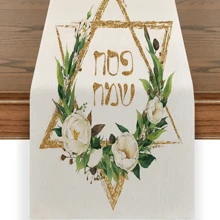 1 pieza Corredor de mesa primaveral con orquídeas y flores silvestres, decoración de mesa de comedor de verano estacional con mariposas para fiestas en el hogar