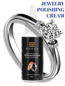 GOGKO 60g Kem làm sạch và đánh bóng trang sức, mạnh mẽ để làm sạch bụi bẩn và vết đen, chiếu sáng và loại bỏ quá trình oxy hóa trên bề mặt trang sức và đá quý. - 60g - Xem 5
