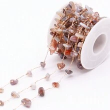 100 厘米不对称铜水晶石链，用于 DIY 珠宝制作组件，适合女士耳环 - 銅鏈-100cm - 查看 3