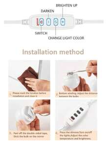 Foco de espejo de tocador LED regulable, Foco de espejo, 10 bombillas - Blanco - Ver 5