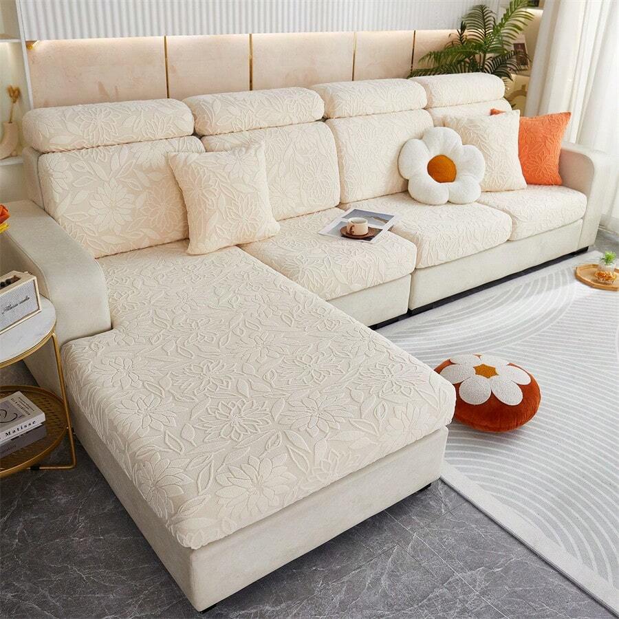 Đàn hồi Bọc ghế sofa , Tất cả , phổ cập Che phủ , Tất cả Mùa phổ cập Sofa Mũ , Không Trượt Bọc đệm ghế , Vải Khăn tắm - Camellia - Màu be - Xem 1