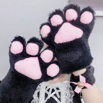 Guantes con garras de animal de estilo Cosplay, manoplas de pata de invierno, trajes peludos para regalos de fiesta para adultos y niños