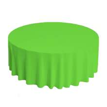 1 Pc Disposable Round Plastic White Tablecloths, 84''/213 Cm Large Table Covers, Suitable For Parties, Weddings, Christmas And Other Events - 84 Inches / 213 cm - View 15