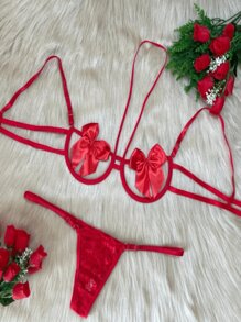 Women Sexy Lingerie Sets - 紅色 - 查看 4
