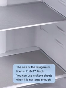 4pcs Waterproof Refrigerator Liner, Rectangle Moisture-Proof Pad, Washable Fridge Mat, Placemat For Home Little Daisy And Lemon Pattern(Grey) For School,Office,Household,Travel, Back To School Supplies