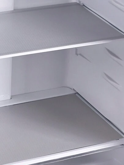 4st vattentät kylskåpsfodral, rektangel fuktsäker dyna, tvättbar kylmatta, bordstablett för hemmet Little Daisy och citronmönster (grå) för skola, kontor, hushåll, resor, tillbaka till skolans material