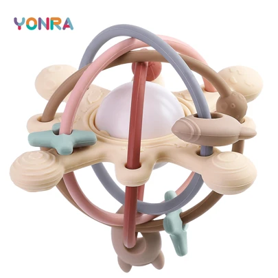 YONRA Rattle & Sensory Teether Bed Bell Silicone Montessori Ball Newborn Baby Toys Infants Toddler Children's Kids Gift Development Games 0 12 24 36 Months